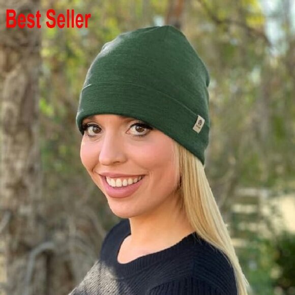 Merino Wool Cuff Beanie Hat Classic Minimal Chic Winter Essential Cozy